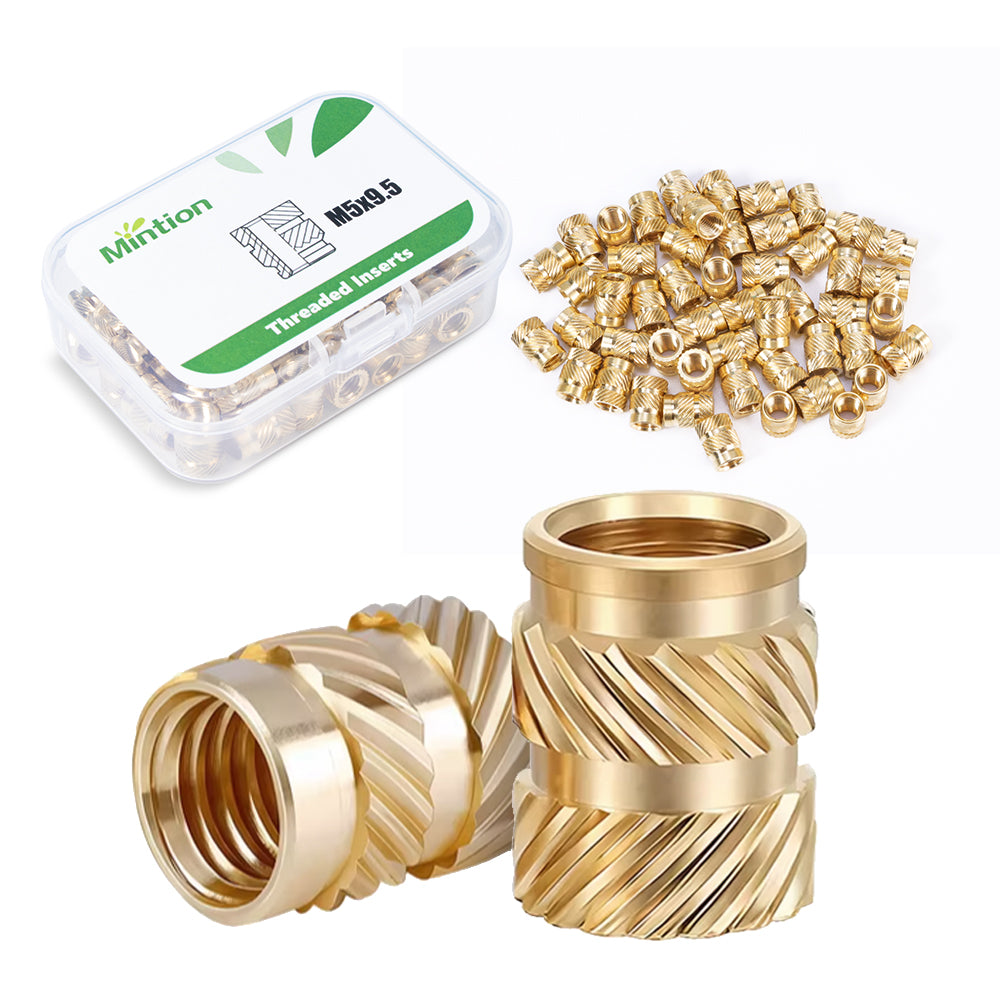 Mintion M5 x 9,5mm x 7,1mm Threaded Insert Set - 50 pcs