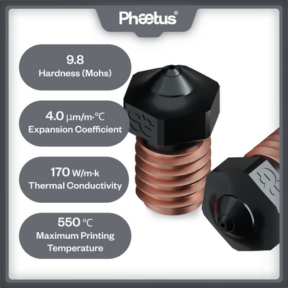 Phaetus PS Silicon Carbide Nozzle 0,4 mm - 1,75 mm - 1 pcs