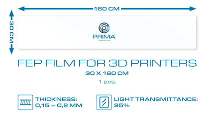 PrimaCreator FEP rulle för 3D-skrivare - 30 x 160 cm