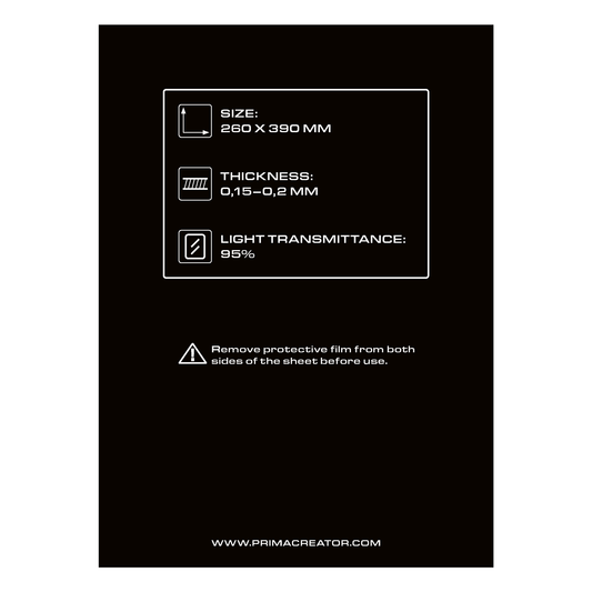 PrimaCreator nFEP Film Sheet for 3D Printers - 260 x 390 mm