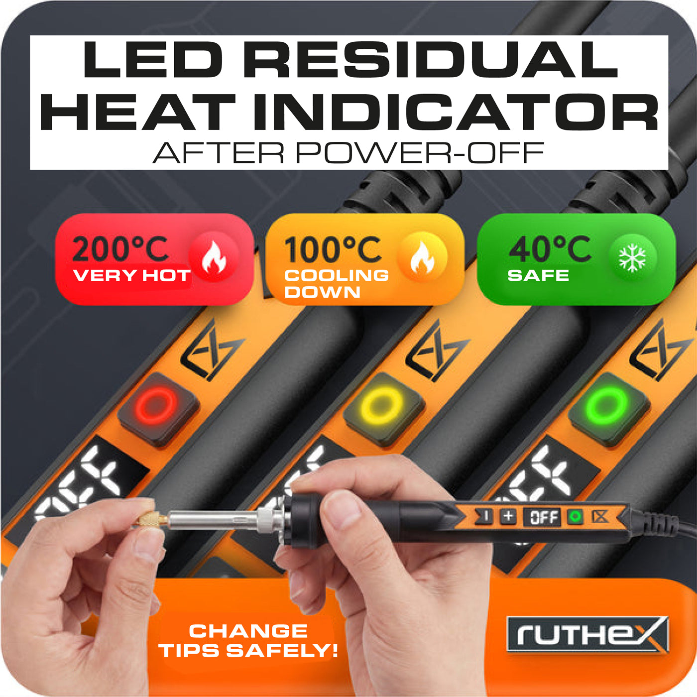 Ruthex 900M LED Display Soldering Iron