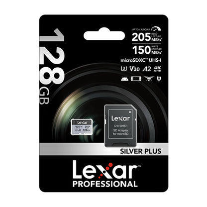 Lexar High-Performance Silver Plus microSDXC 128GB + adapter
