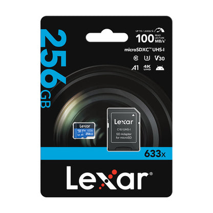 Lexar High-Performance 633x microSDXC 256GB + SD-adapter