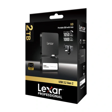 Lexar Professional SL400 Go Portable SSD 2TB + Hub