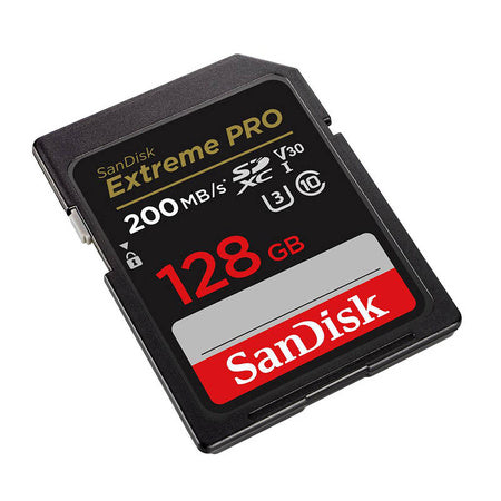 SanDisk Extreme PRO SDXC 128GB – 200/90 MB/s UHS-I U3 V30