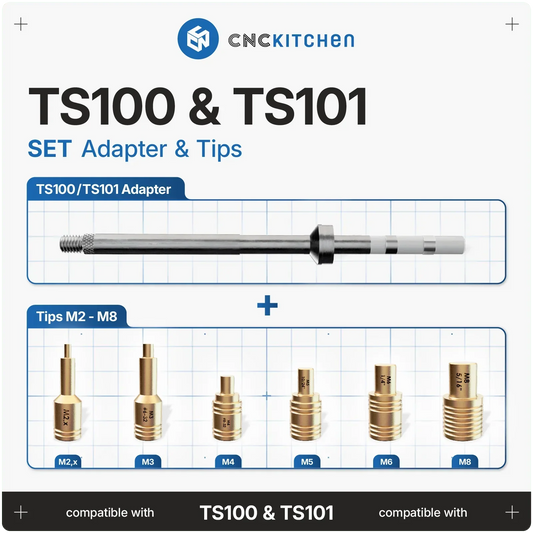 CNC Kitchen Lödspetsar SET kompatibla med TS100 & TS101