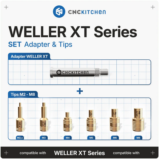 Lödspetsar SET kompatibla med Weller XT Koppar