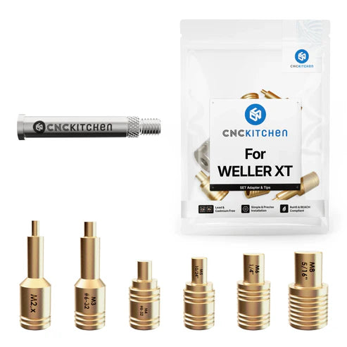 Lödspetsar SET kompatibla med Weller XT Koppar