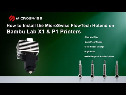 Microswiss FlowTech™ Hotend for Bambu Lab P1P/P1S - Brass Plated CHT - High Flow