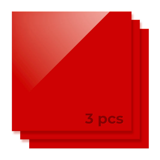 xTool 3 mm Red Acrylic Sheets (3-Pack)